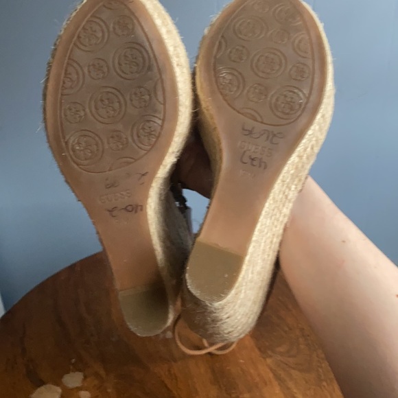 Guess Tan Leather Espadrilles 9.5 - Picture 6 of 7
